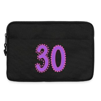 30. 30 ANS. 30e ANNIVERSAIRE. ANNIVERSAIRE 30 ANS. - Sacoche pour ordinateur portable 13 pouces - noir - Devant