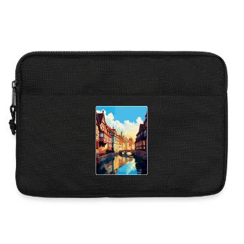 Colmar France Affiche de voyage vintage WPA Souvenir - Sacoche pour ordinateur portable 13 pouces - noir - Devant