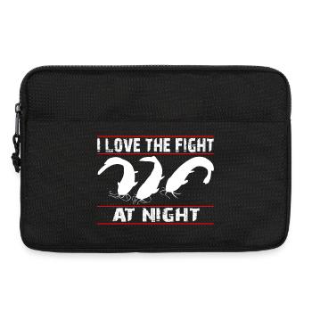 Ich fische Wels - Welsangler - Laptoptasche 13" - Schwarz - Vorne