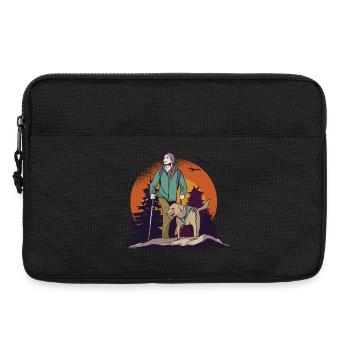 Marcher avec le chien - Sacoche pour ordinateur portable 13 pouces - noir - Devant