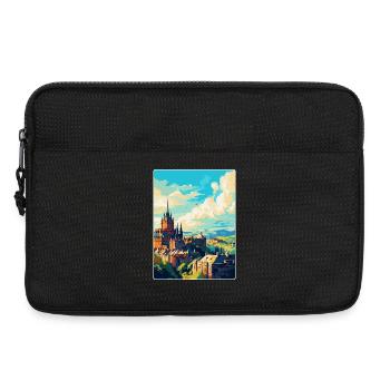 Edinburgh Schottland Großbritannien Reiseposter Souvenir WPA - Laptoptasche 13" - Schwarz - Vorne