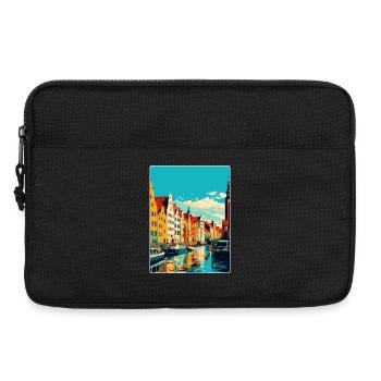 Danzig Polen Vintage Reiseposter WPA Souvenir - Laptoptasche 13" - Schwarz - Vorne
