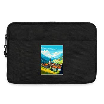 Gruyères Schweiz Vintage Reiseposter WPA Art - Laptoptasche 13" - Schwarz - Vorne