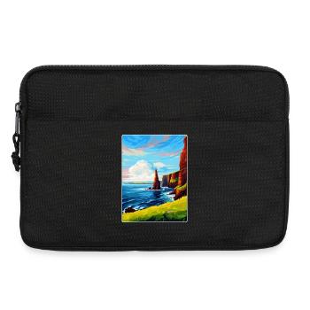 Duncansby Stacks Schottland UK Vintage Reiseposter - Laptoptasche 13" - Schwarz - Vorne