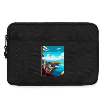 Genf Schweiz Vintage Reiseplakat Souvenir - Laptoptasche 13" - Schwarz - Vorne