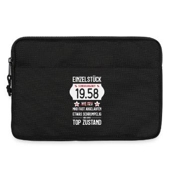 68. GEBURTSTAG 1958 EINZELSTÜCK PREISSCHILD - Laptoptasche 13" - Schwarz - Vorne