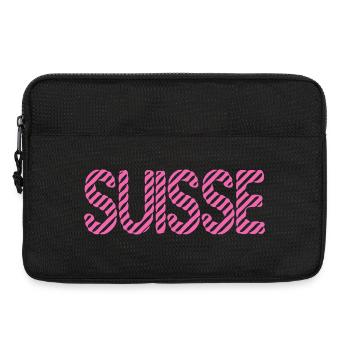 SUISSE. PAYS. GENEVE. HUMOUR. DRAPEAU. GENEVE - Sacoche pour ordinateur portable 13 pouces - noir - Devant