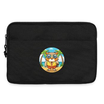 Eule Lustige Cartoon Sommer Strand Sonnenbrille - Laptoptasche 13" - Schwarz - Vorne