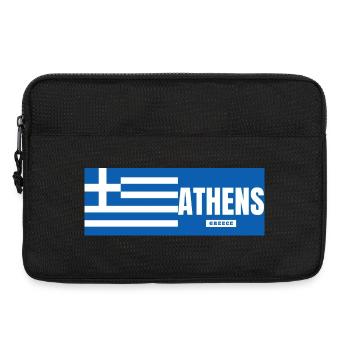 Ville d’Athènes avec drapeau grec - Sacoche pour ordinateur portable 13 pouces - noir - Devant