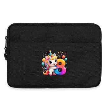 NUMMER 8 JAHRE EINHORN 8. GEBURTSTAG - Laptoptasche 13" - Schwarz - Vorne