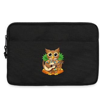 Lustige Eule Cartoon Sommer Strand Sonnenbrille Gitarre - Laptoptasche 13" - Schwarz - Vorne