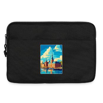 Helsingborg Schweden Vintage Reiseplakat Souvenir - Laptoptasche 13" - Schwarz - Vorne