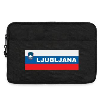 Ljubljana City dans le drapeau slovène - Sacoche pour ordinateur portable 13 pouces - noir - Devant