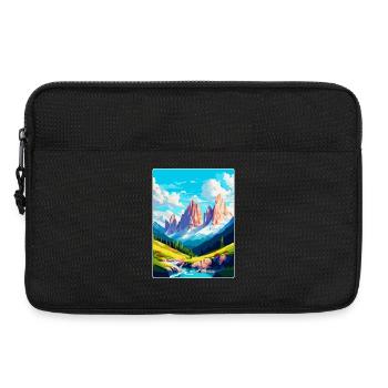 Dolomiten Italien Vintage Reiseplakat Souvenir WPA - Laptoptasche 13" - Schwarz - Vorne