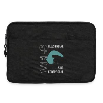 Wels angeln Waller fischen Sportfischen auf Wels - Laptoptasche 13" - Schwarz - Vorne