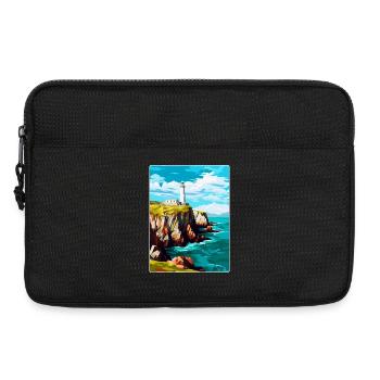 South Stack Cliffs Anglesey Vintage Reiseposter - Laptoptasche 13" - Schwarz - Vorne