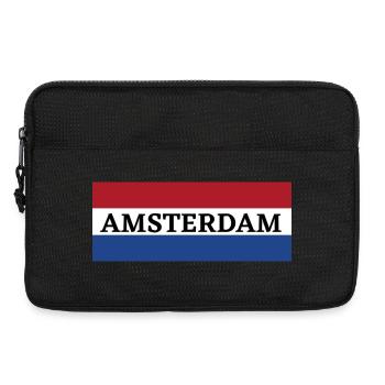 La ville d’Amsterdam dans le drapeau néerlandais - Sacoche pour ordinateur portable 13 pouces - noir - Devant