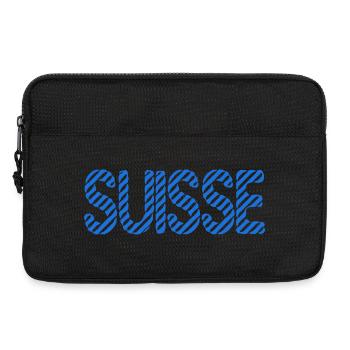 SUISSE. HUMOUR. PAYS. DRAPEAU - Sacoche pour ordinateur portable 13 pouces - noir - Devant