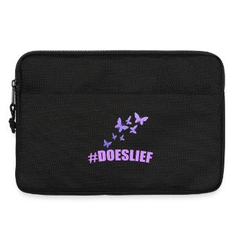 doeslief butterflies fly in the purple light - Laptop bag 13" - black - Front