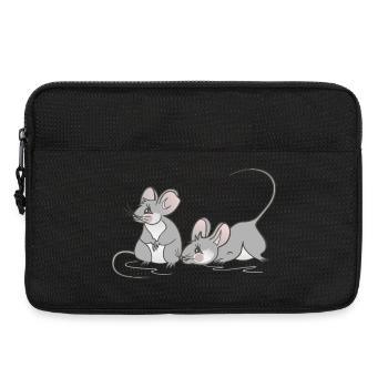 Souris souris enfants femmes anniversaire - Sacoche pour ordinateur portable 13 pouces - noir - Devant