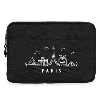 Paris Frankreich Hauptstadt Skyline Eiffelturm - Laptoptasche 13" - Schwarz - Vorne