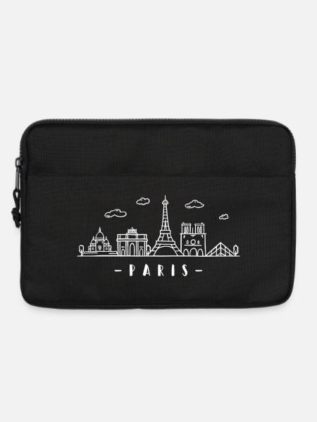 Paris Frankreich Hauptstadt Skyline Eiffelturm - Laptoptasche 13" - Schwarz