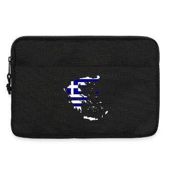 Carte du drapeau de la Grèce - Sacoche pour ordinateur portable 13 pouces - noir - Devant