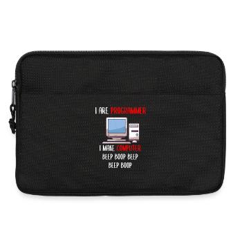 I Are Programmer Funny Computer Programming - Laptoptasche 13" - Schwarz - Vorne