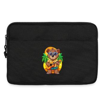 Lustige Bär Hund Cartoon Sommer Strand Sonnenbrille - Laptoptasche 13" - Schwarz - Vorne