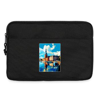 Helsingborg Schweden Vintage Reiseplakat Souvenir - Laptoptasche 13" - Schwarz - Vorne