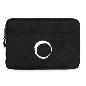 Kreis Linie Symbol weiß - Laptoptasche 13" - Schwarz - Vorne