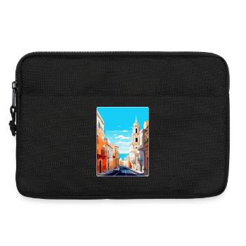 Cadix Espagne Affiche de voyage vintage WPA Art Souvenir - Sacoche pour ordinateur portable 13 pouces - noir - Devant