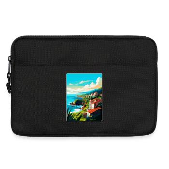 Affiche de voyage vintage de Sao Miguel Portugal Souvenir - Sacoche pour ordinateur portable 13 pouces - noir - Devant