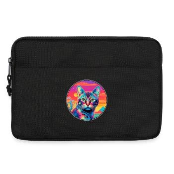 Pixie Bob Katzenrasse Aquarell Cartoon Kawaii Haustier - Laptoptasche 13" - Schwarz - Vorne