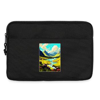 The Highlands Scotland Uk Travel Poster Souvenir - Laptop bag 13" - black - Front