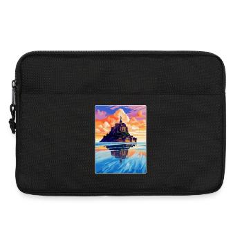 Mont Saint Michel Frankreich Vintage Reiseposter WPA - Laptoptasche 13" - Schwarz - Vorne