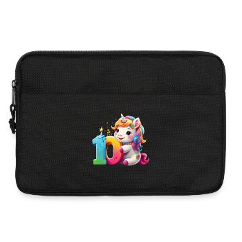 NUMÉRO 10 ANS LICORNE 10E ANNIVERSAIRE - Sacoche pour ordinateur portable 13 pouces - noir - Devant