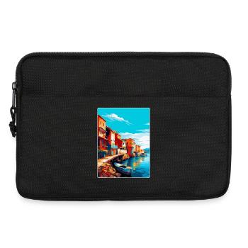Costa Nova Portugal Vintage Travel Poster Souvenir - Laptop bag 13" - black - Front