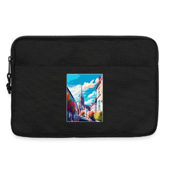 Truro England UK Vintage Reiseposter Wandkunst - Laptoptasche 13" - Schwarz - Vorne