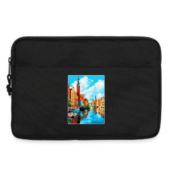 Danzig Polen Vintage Reiseposter WPA Souvenir - Laptoptasche 13" - Schwarz - Vorne