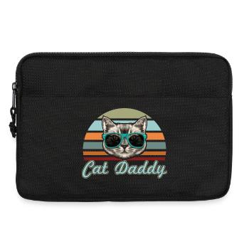 Hipster Cat Daddy Vintage - Laptoptasche 13" - Schwarz - Vorne