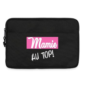 MAMIE. GRAND-MERE. FÊTE DES MÈRES. BONNE FÊTE - Sacoche pour ordinateur portable 13 pouces - noir - Devant