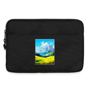 Dolomiten Italien Vintage Reiseplakat Souvenir WPA - Laptoptasche 13" - Schwarz - Vorne