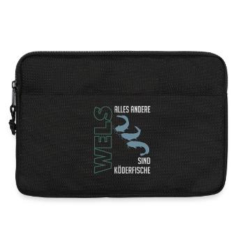 Wels angeln Waller fischen Sportfischen auf Wels - Laptoptasche 13" - Schwarz - Vorne