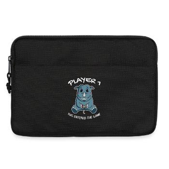 Spieler 1 hat das Spiel Betreten Baby Nashorn - Laptoptasche 13" - Schwarz - Vorne