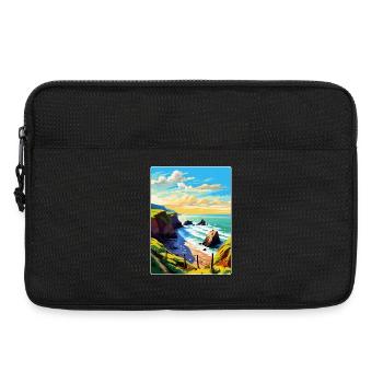Hartland Quay Devon Vintage Travel Poster Souvenir - Laptop bag 13" - black - Front