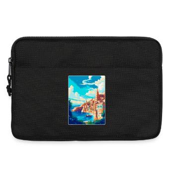 Valletta Malta Vintage Reiseplakat Souvenir WPA - Laptoptasche 13" - Schwarz - Vorne