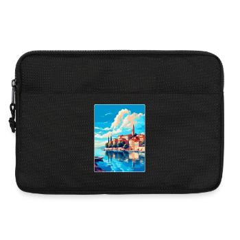 Novigrad Kroatien Vintage Reise Poster Souvenir - Laptoptasche 13" - Schwarz - Vorne