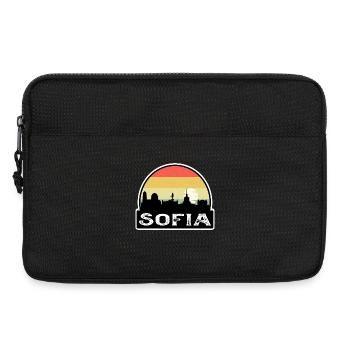 Sofia Bulgarien Flagge Skyline Reise-Souvenir - Laptoptasche 13" - Schwarz - Vorne