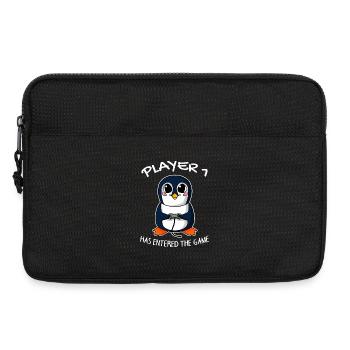 Premier bébé joueur 1 bébé pingouin enceinte - Sacoche pour ordinateur portable 13 pouces - noir - Devant